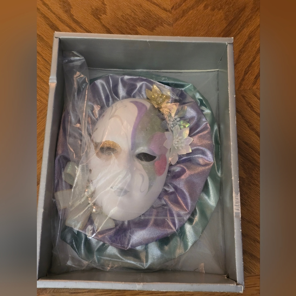 Vintage Hand-Painted Ceramic Jester Masks: Wall Decor.
